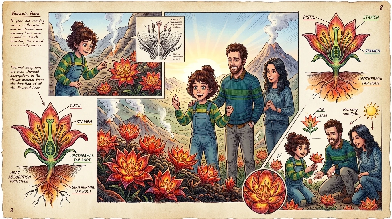 场景切换回火山岛。“所以，他们就是这样测试一个东西是酸还是碱的！”丽娜叫道，打了个响指。“没错！”她爸爸笑着回答。