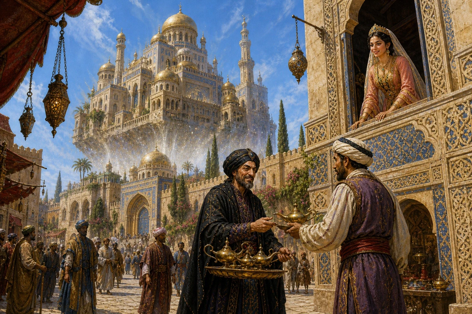 But far away, the wicked sorcerer learned by his arts that Aladdin had not died in the cave after all, but had risen to great fortune by the power of the lamp —… But far away, the wicked sorcerer learned by his arts that Aladdin had not died in the cave after all, but had risen to great fortune by the power of the lamp —…