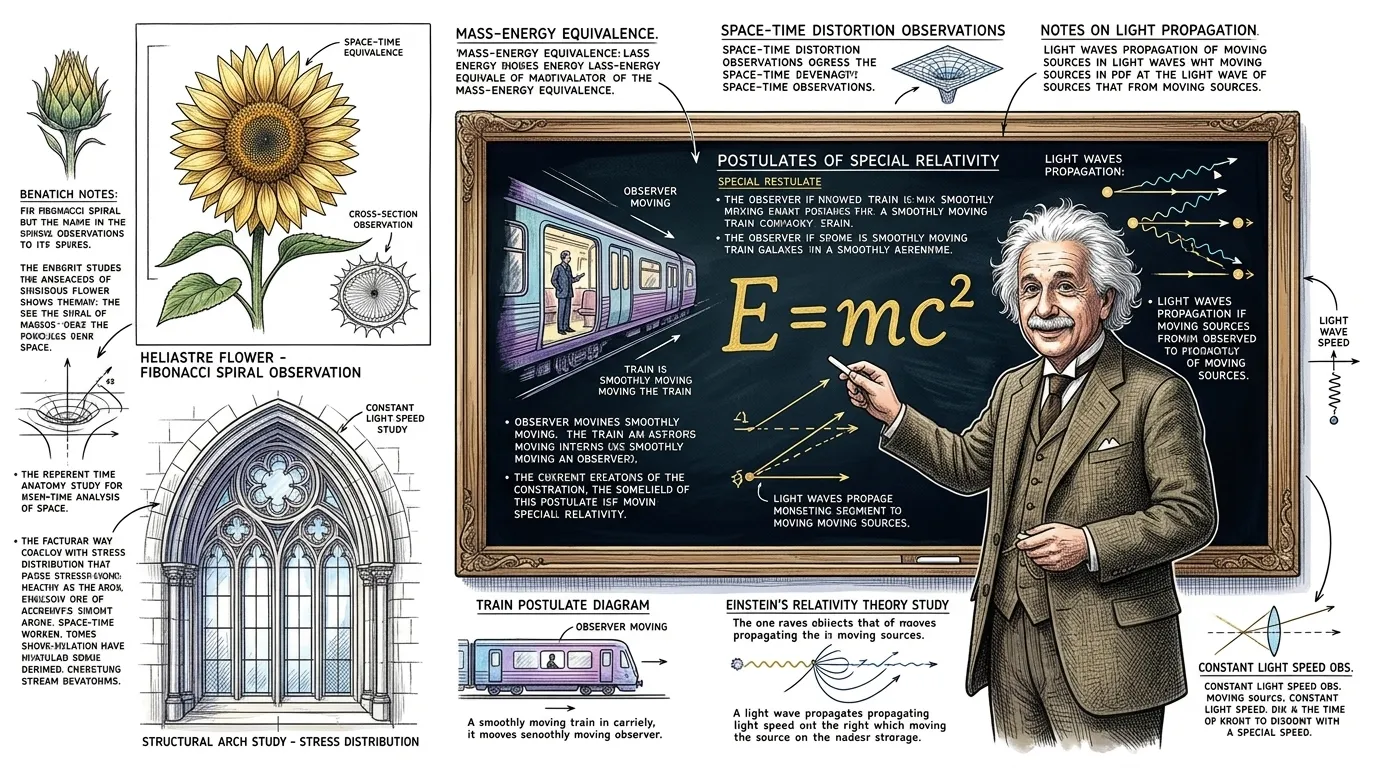 At the heart of Special Relativity lies two postulates: the laws of physics are the same for all observers in uniform motion, and the speed of light in a vacuum…