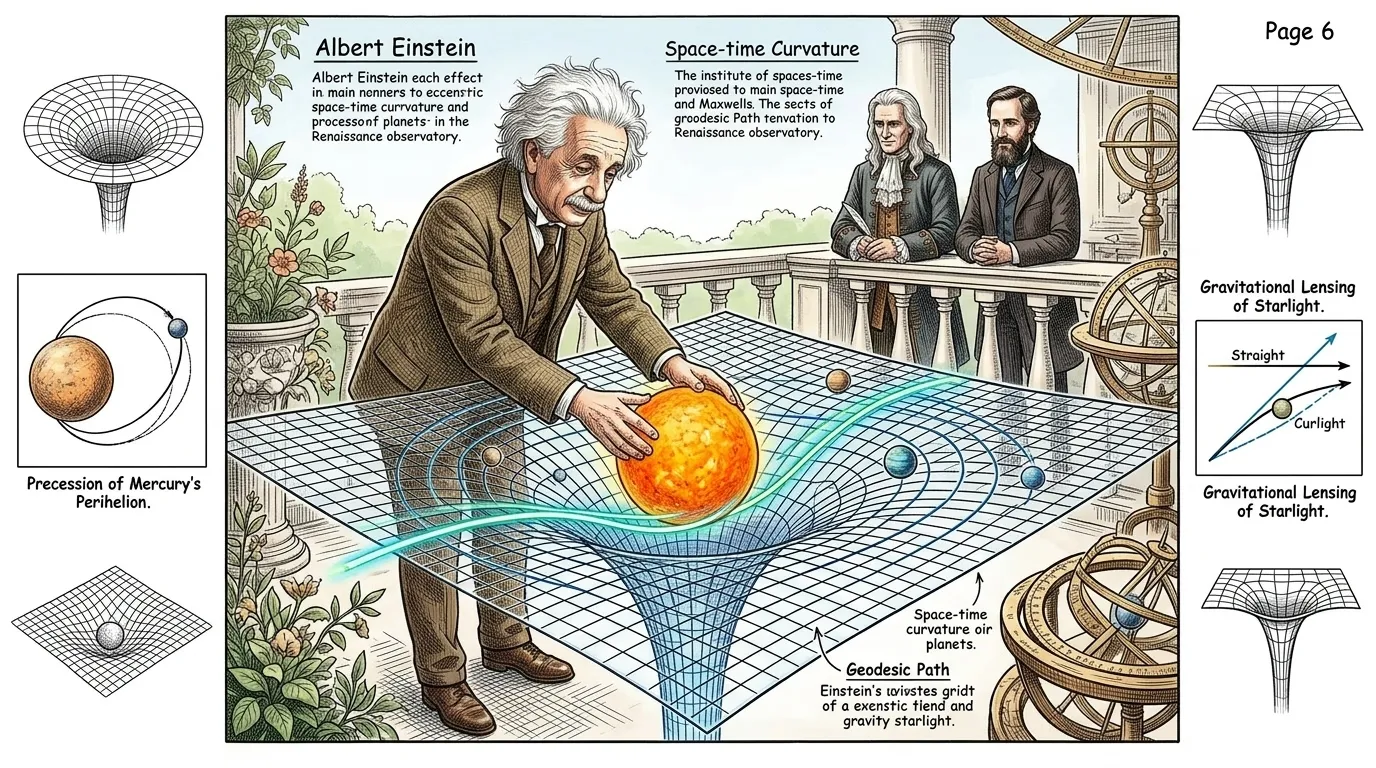 General Relativity provided a radical new framework for gravity, replacing Newton's instantaneous force with a geometric explanation.