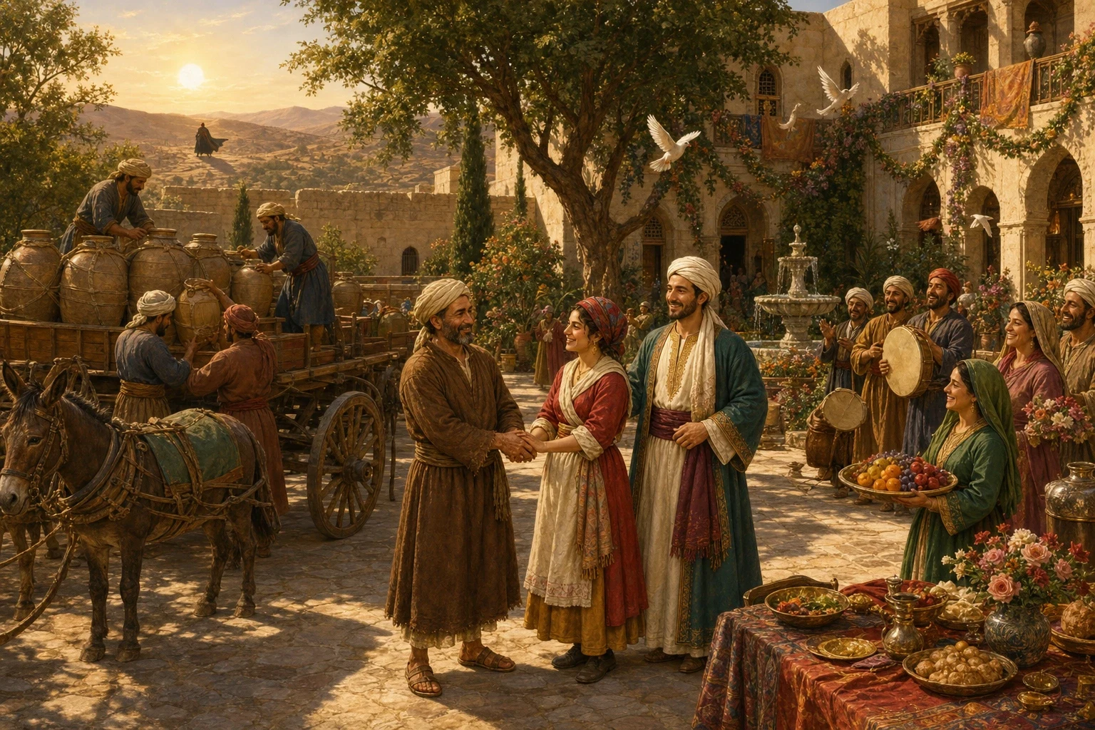 When morning came, Morgiana told Ali Baba everything, and he saw at once that her quick wits had saved all their lives. The sealed jars with the thieves inside… When morning came, Morgiana told Ali Baba everything, and he saw at once that her quick wits had saved all their lives. The sealed jars with the thieves inside…
