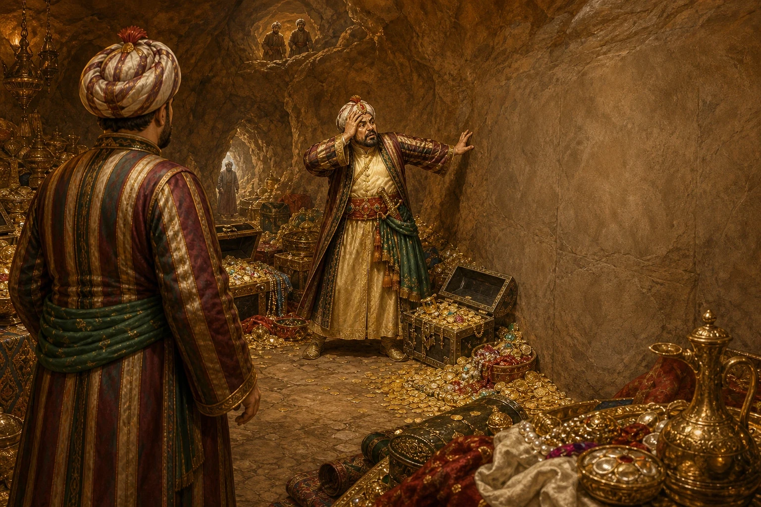 Ali Baba's rich brother Cassim could not rest until he had wormed the secret out of him. Greedy for more than his brother had ever taken, he loaded ten great… Ali Baba's rich brother Cassim could not rest until he had wormed the secret out of him. Greedy for more than his brother had ever taken, he loaded ten great…