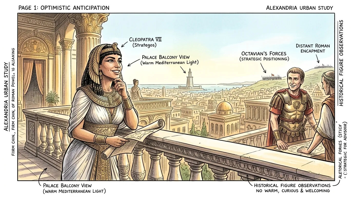 In 30 BCE, the ancient city of Alexandria, a beacon of learning and power in the Mediterranean, found itself under siege.