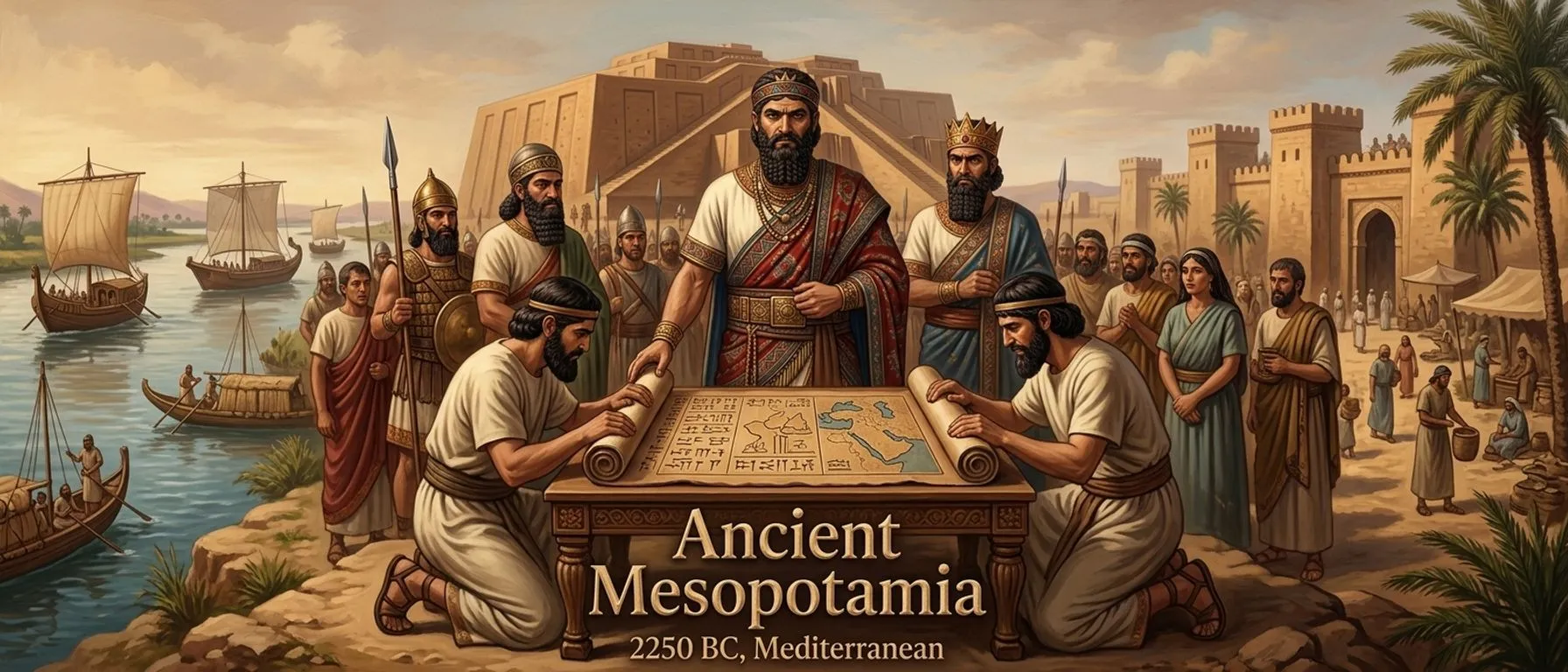 Ancient Mesopotamia (2250 BC, Mediterranean) — book cover — Wonder History
