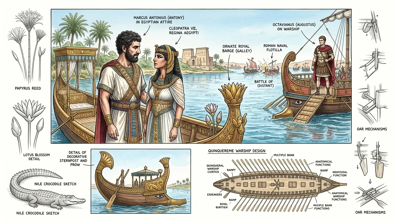 Mark Antony allied himself with Cleopatra, the Queen of Egypt. Their relationship defied Roman norms. Octavian used this alliance to turn public opinion against… Mark Antony allied himself with Cleopatra, the Queen of Egypt. Their relationship defied Roman norms. Octavian used this alliance to turn public opinion against…