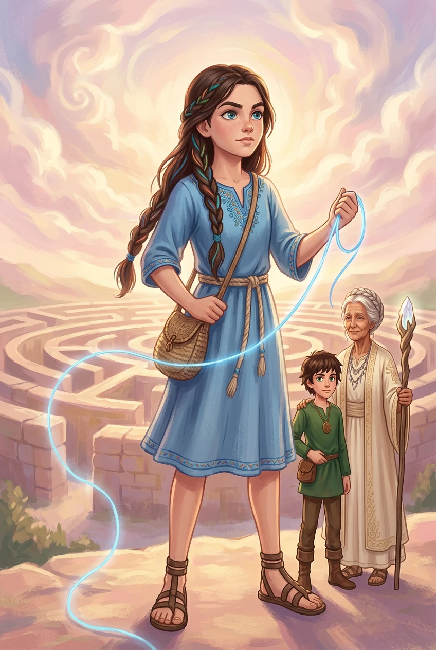 阿里阿德涅的线与米诺陶的迷宫 — 图书封面 — Wonder Books
