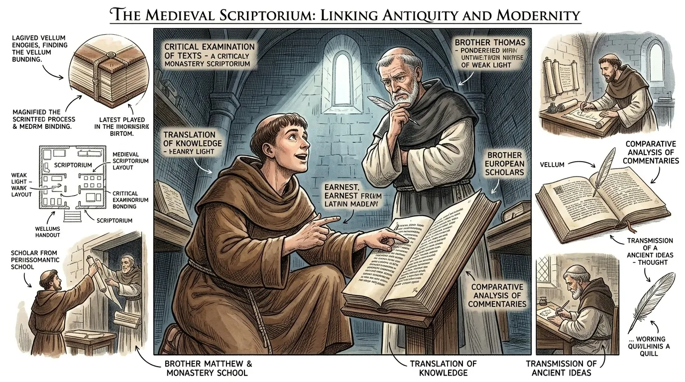 Averroes's commentaries, translated into Latin, sparked an intellectual revolution in medieval Europe. Aristotle's systematic thought, especially his logic and… Averroes's commentaries, translated into Latin, sparked an intellectual revolution in medieval Europe. Aristotle's systematic thought, especially his logic and…