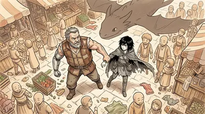 "We need to get to the catacombs!" Barnaby yelled, grabbing Ember's arm. "They're the only safe place!" He dragged her through the chaos, dodging falling debris…