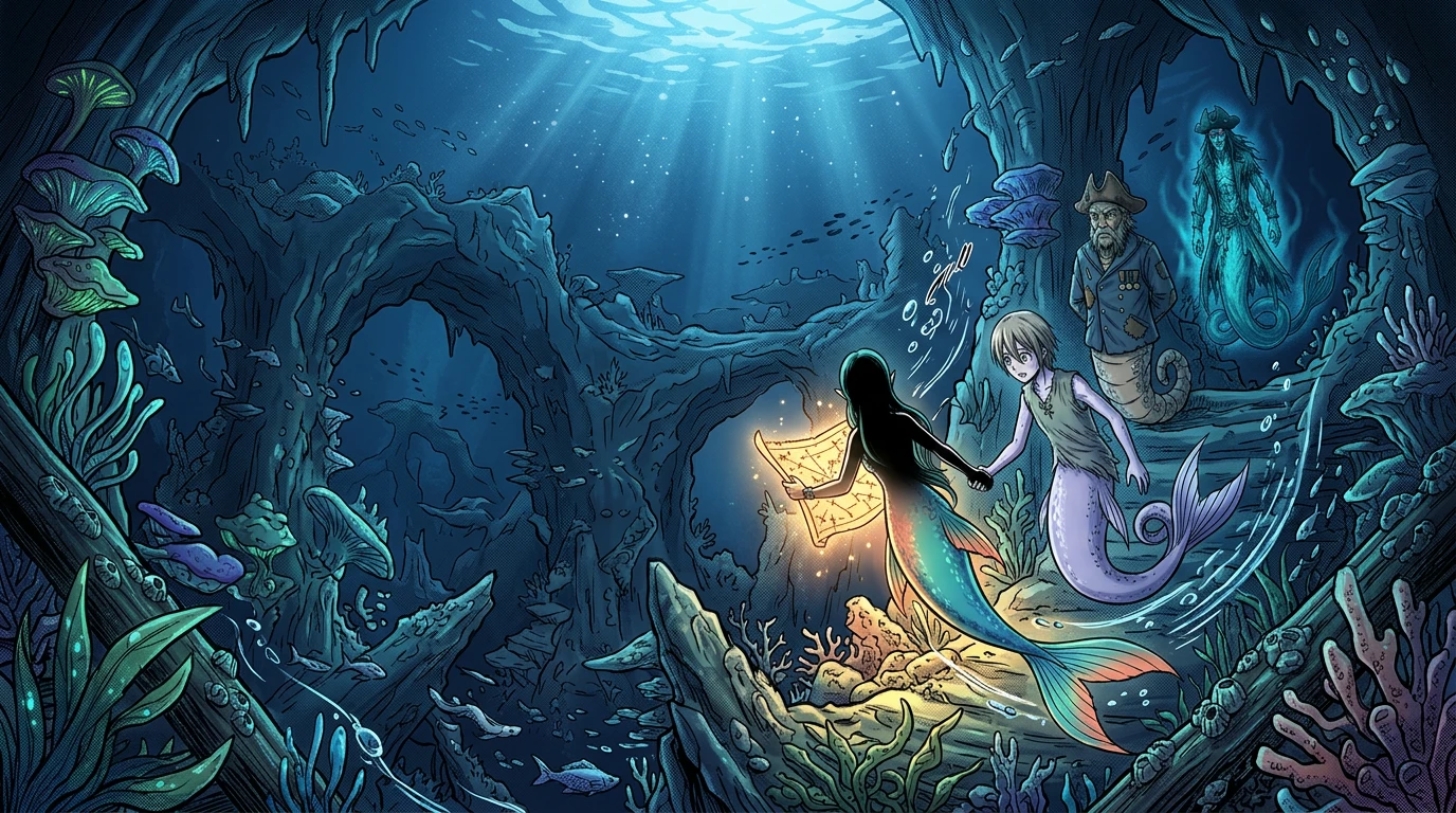 科拉莉亚和芬利手牵手,循着星光地图,潜入深海。他们肩负着自己以及所有美人鱼的记忆的命运。冒险仍在继续…… 科拉莉亚和芬利手牵手,循着星光地图,潜入深海。他们肩负着自己以及所有美人鱼的记忆的命运。冒险仍在继续……
