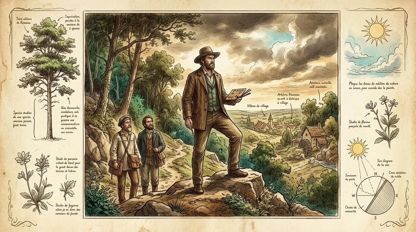 Barbizon School by Rousseau (France — c. 1830) — 图书封面 — Wonder Arts