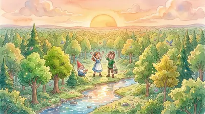 “我们做到了！”佩内洛普欢呼道。巴塞洛缪咧嘴一笑，擦了擦额头。“原来，鼻涕虫也能拯救世界！”小矮人从一棵新绿的树后跳了出来。“谢谢你们，勇敢的冒险者！