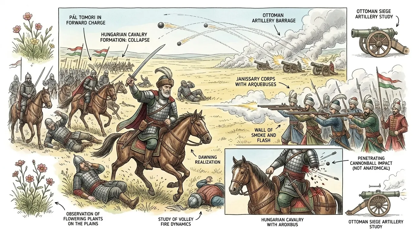 The battle began with a thunderous barrage from the Ottoman artillery. Cannonballs ripped through the Hungarian ranks, causing chaos and confusion.
