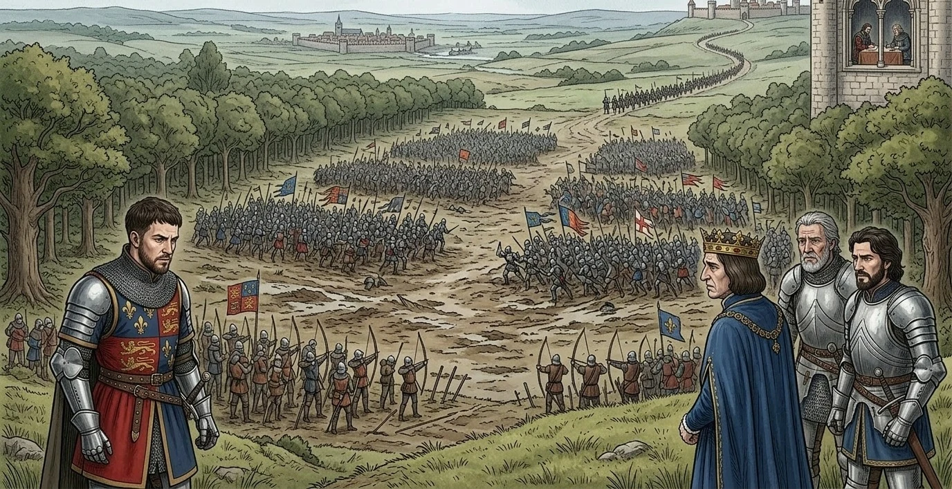 On October 25, 1415, the muddy fields near Azincourt bore witness to a catastrophic defeat for the French. King Charles VI, though absent from the field due to…