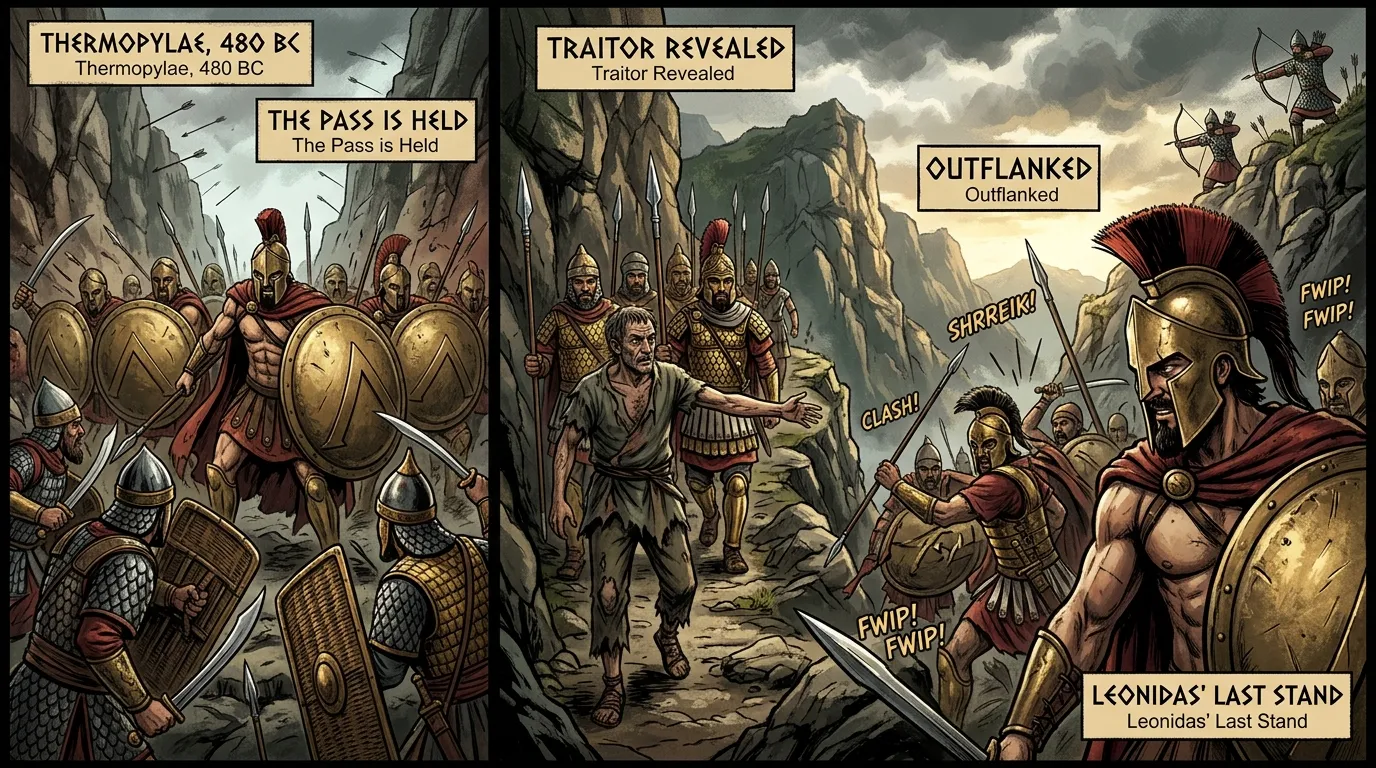In 480 BC, Xerxes I led a massive Persian army into Greece. A small Greek force, led by King Leonidas of Sparta, made a valiant stand at the narrow pass of…