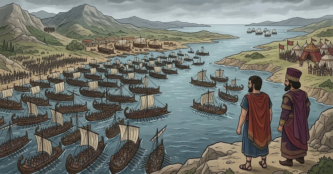 September 29, 480 BC. In the narrow straits of Salamis, the fate of Greece hung in the balance. Themistocles, the Athenian admiral, had masterminded a daring…