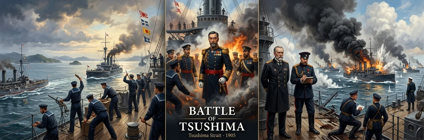 对马海峡海战 (1905年，对马海峡) — 图书封面 — Wonder History