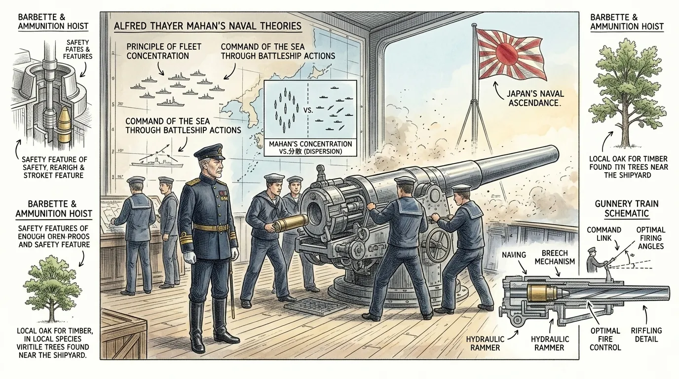 与老旧的俄罗斯舰队形成鲜明对比的是,日本联合舰队是一支现代化的作战力量。海军上将东乡平八郎是一位杰出的战略家,也是海军战争理论家阿尔弗雷德·泰尔·马… 与老旧的俄罗斯舰队形成鲜明对比的是,日本联合舰队是一支现代化的作战力量。海军上将东乡平八郎是一位杰出的战略家,也是海军战争理论家阿尔弗雷德·泰尔·马…