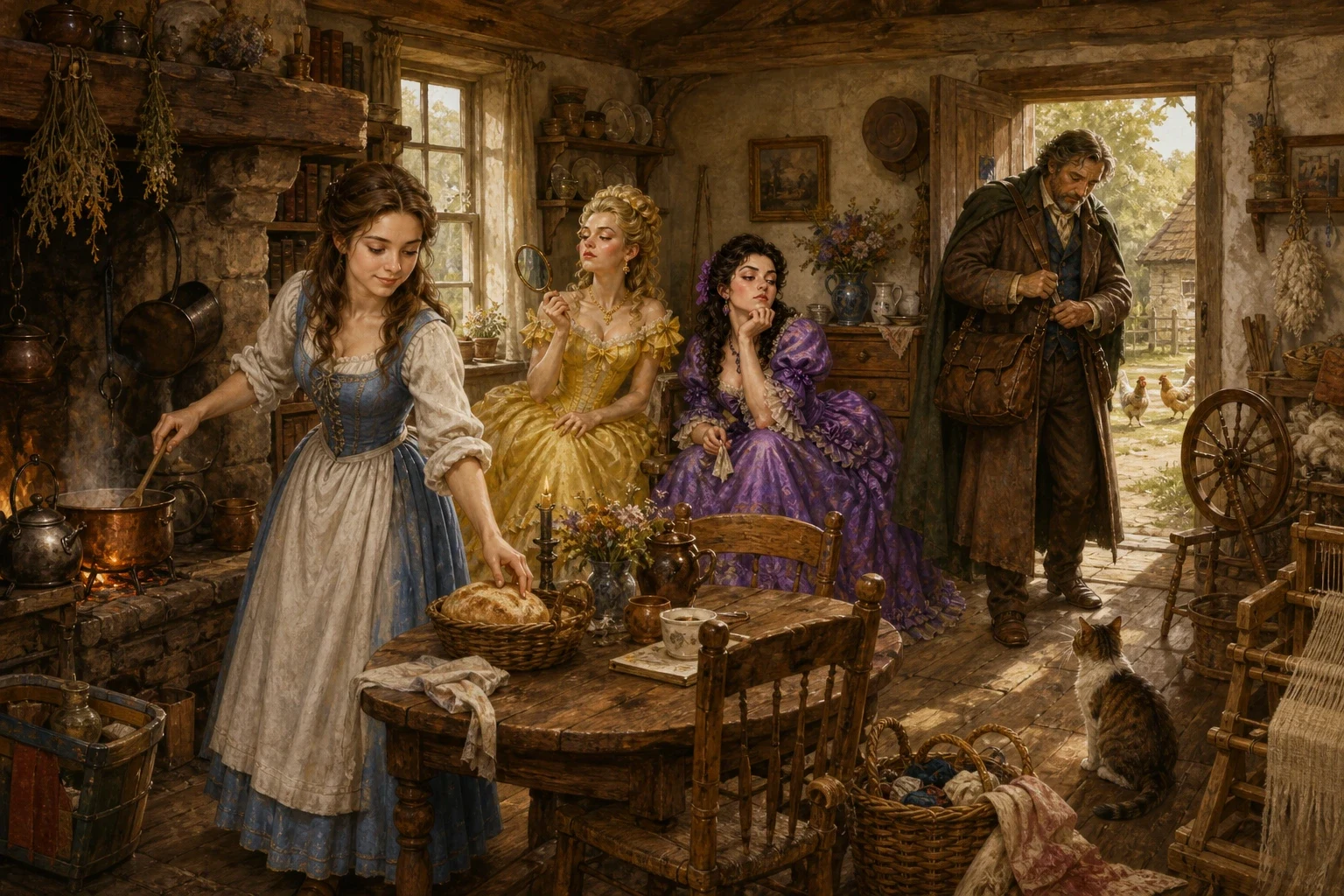 The family settled far away in a small farm cottage, and life was very different now. There were no servants to wait on them, only hard work from dawn to dusk. The family settled far away in a small farm cottage, and life was very different now. There were no servants to wait on them, only hard work from dawn to dusk.