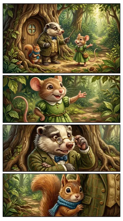 “一颗善良之心石？胡说，贝瑞！那只是个古老的传说。再说，据说低语洞穴很危险。”皮普教授不屑地说道，同时扶了扶眼镜。但贝瑞的眼睛闪烁着决心。