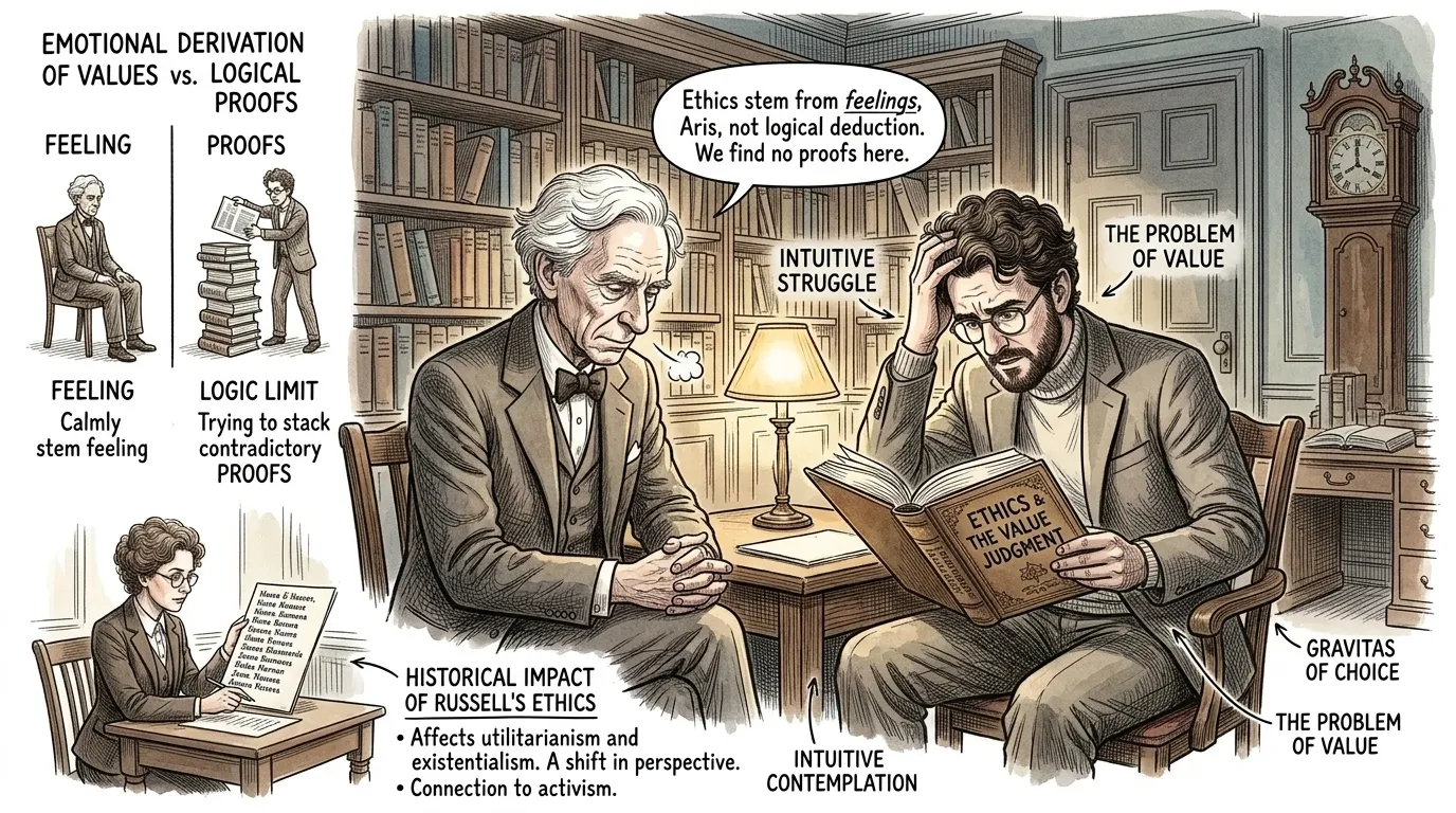 While Russell believed logic could reveal facts, he struggled with the 'Problem of Value.' He argued that propositions about ethics or aesthetics—what is 'good'… While Russell believed logic could reveal facts, he struggled with the 'Problem of Value.' He argued that propositions about ethics or aesthetics—what is 'good'…