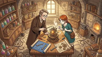 "Failing? But how?" Anya asked, her heart pounding in her chest. Professor Eldrin explained that the Engine, powered by the city's collective joy, had begun to…