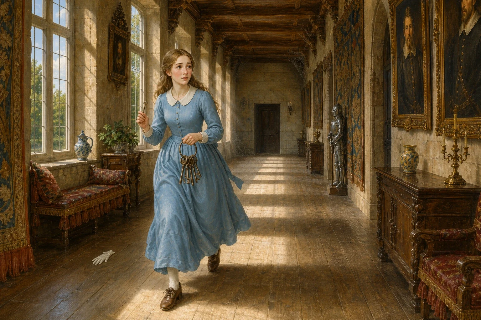 No sooner was Bluebeard gone than the wife sent for her friends and sister Anne, and together they went all over the house, admiring the rich furniture and fine… No sooner was Bluebeard gone than the wife sent for her friends and sister Anne, and together they went all over the house, admiring the rich furniture and fine…