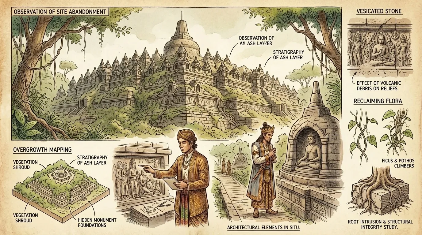 几个世纪过去了,婆罗浮屠被遗弃,被火山灰和茂密的植被所掩盖。然而,它的精神精髓依然存在,等待着被重新发现。这座纪念碑在十九世纪被重新发现,重新点燃了… 几个世纪过去了,婆罗浮屠被遗弃,被火山灰和茂密的植被所掩盖。然而,它的精神精髓依然存在,等待着被重新发现。这座纪念碑在十九世纪被重新发现,重新点燃了…