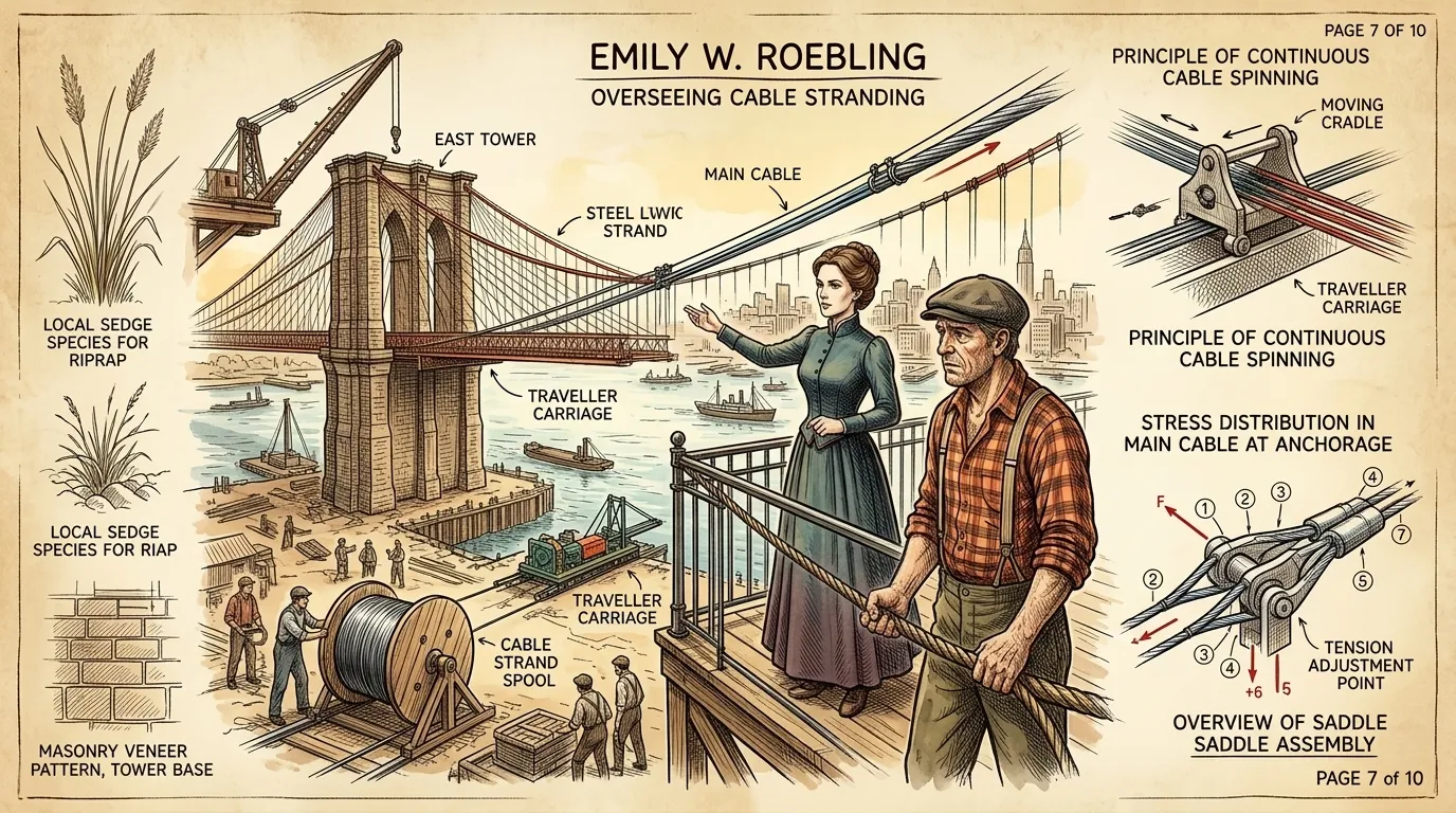 Brooklyn Bridge (New York City, USA — 1883) — page 7 illustration — Wonder Arts