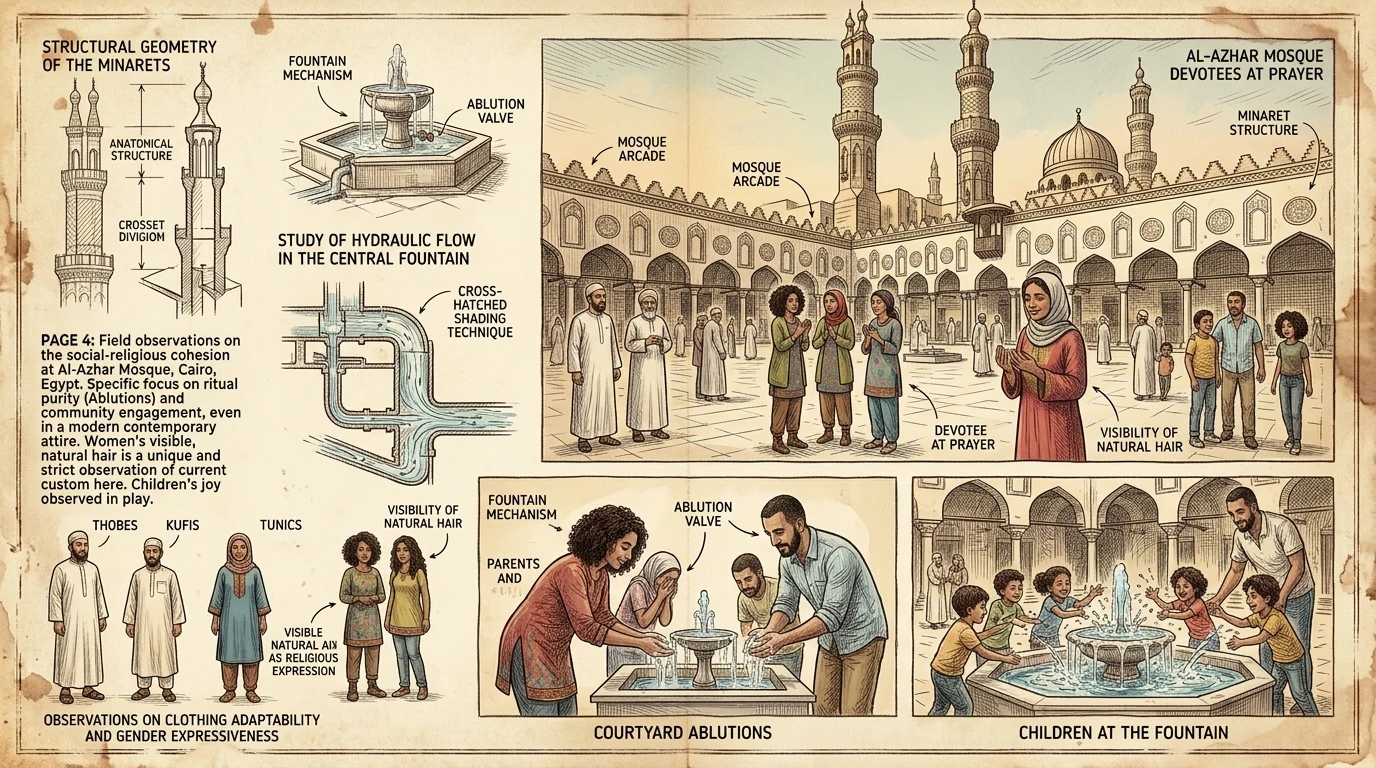 Gläubige versammeln sich in der Al-Azhar-Moschee zum Nachmittagsgebet, ihre Stimmen erheben sich einstimmig während des Gebetsrufs. Gläubige versammeln sich in der Al-Azhar-Moschee zum Nachmittagsgebet, ihre Stimmen erheben sich einstimmig während des Gebetsrufs.