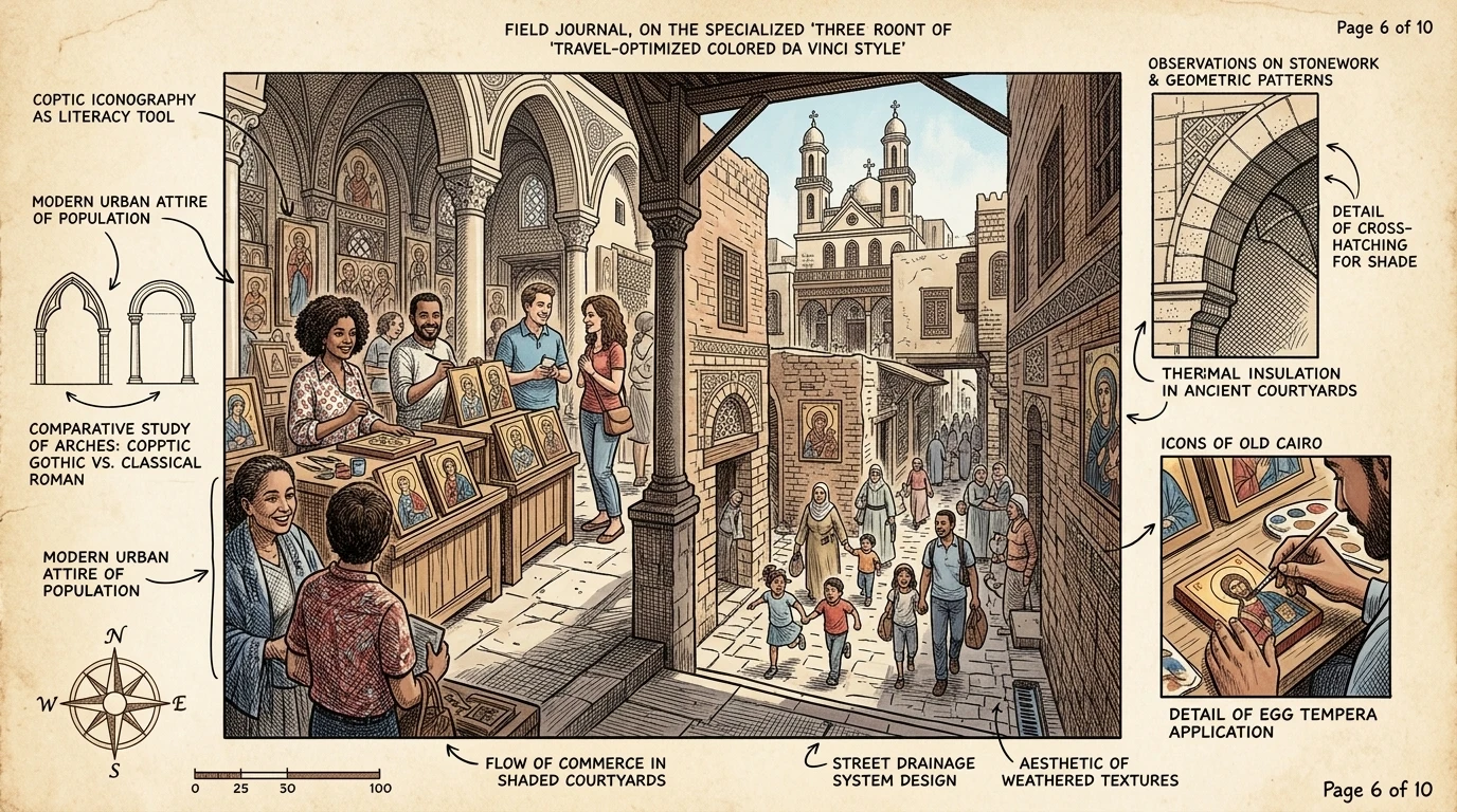 Die Hängende Kirche in Alt-Kairo zeigt kunstvolle koptische Kunstwerke, die die reiche Geschichte des Christentums in Ägypten veranschaulichen. Die Hängende Kirche in Alt-Kairo zeigt kunstvolle koptische Kunstwerke, die die reiche Geschichte des Christentums in Ägypten veranschaulichen.