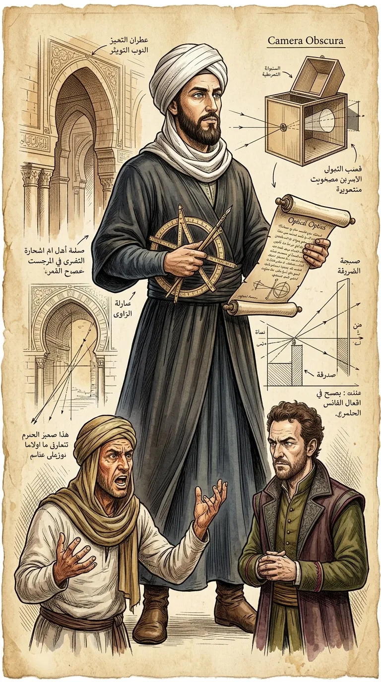 Camera Obscura by Ibn al-Haytham (Cairo, Egypt — c. 1000 AD) — book cover — Wonder Arts