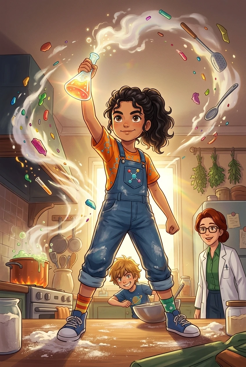厨房里的化学反应 — 图书封面 — Wonder Books