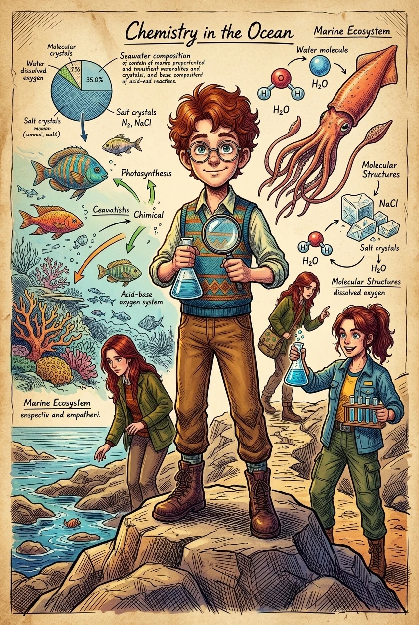 Chemistry in the Ocean — 图书封面 — Wonder Science