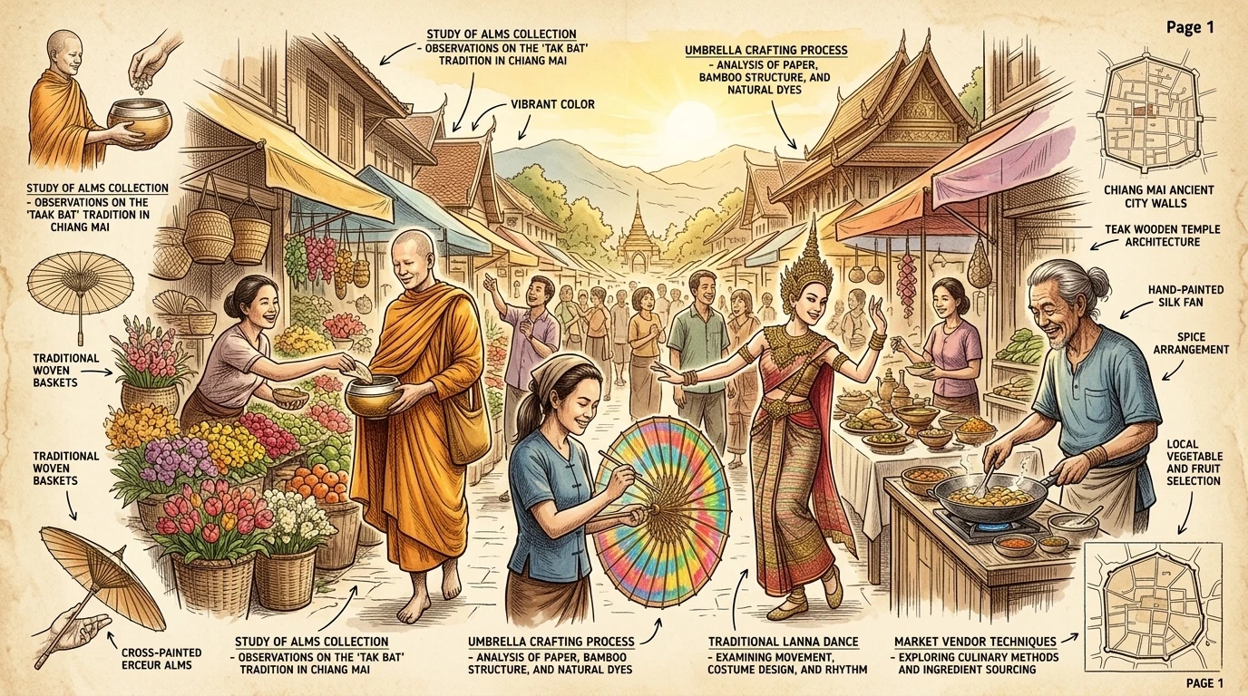 清迈坐落在泰国北部山区,拥有丰富的兰纳文化遗产,在其古老的城墙内清晰可见。这座文化中心成立于一二九六年,拥有充满活力的市场和华丽的寺庙,居住着超过十… 清迈坐落在泰国北部山区,拥有丰富的兰纳文化遗产,在其古老的城墙内清晰可见。这座文化中心成立于一二九六年,拥有充满活力的市场和华丽的寺庙,居住着超过十…