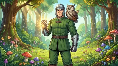 铬拳高大挺拔，流明石照亮了他的脸庞。他已准备就绪。他是银木城的守护者，他绝不会退缩。为知识、为希望、为银木城之魂而战，将继续下去。
