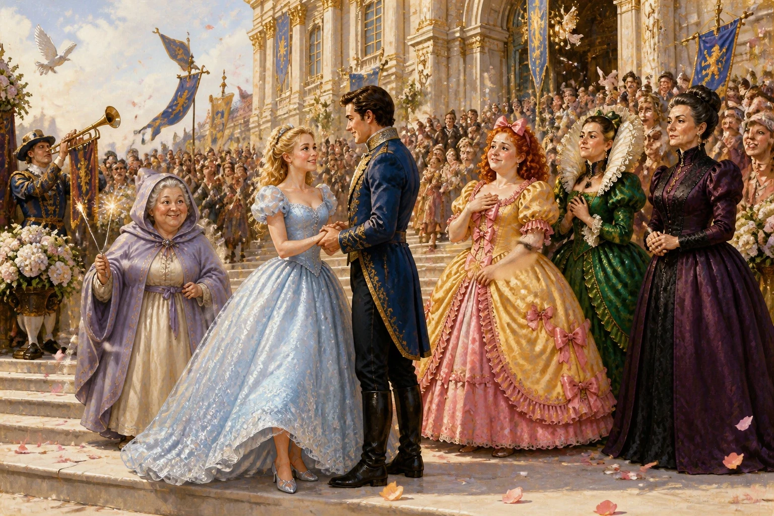 Cinderella sat down, and the little glass slipper slid onto her foot as if it had been made for her alone — because it had.