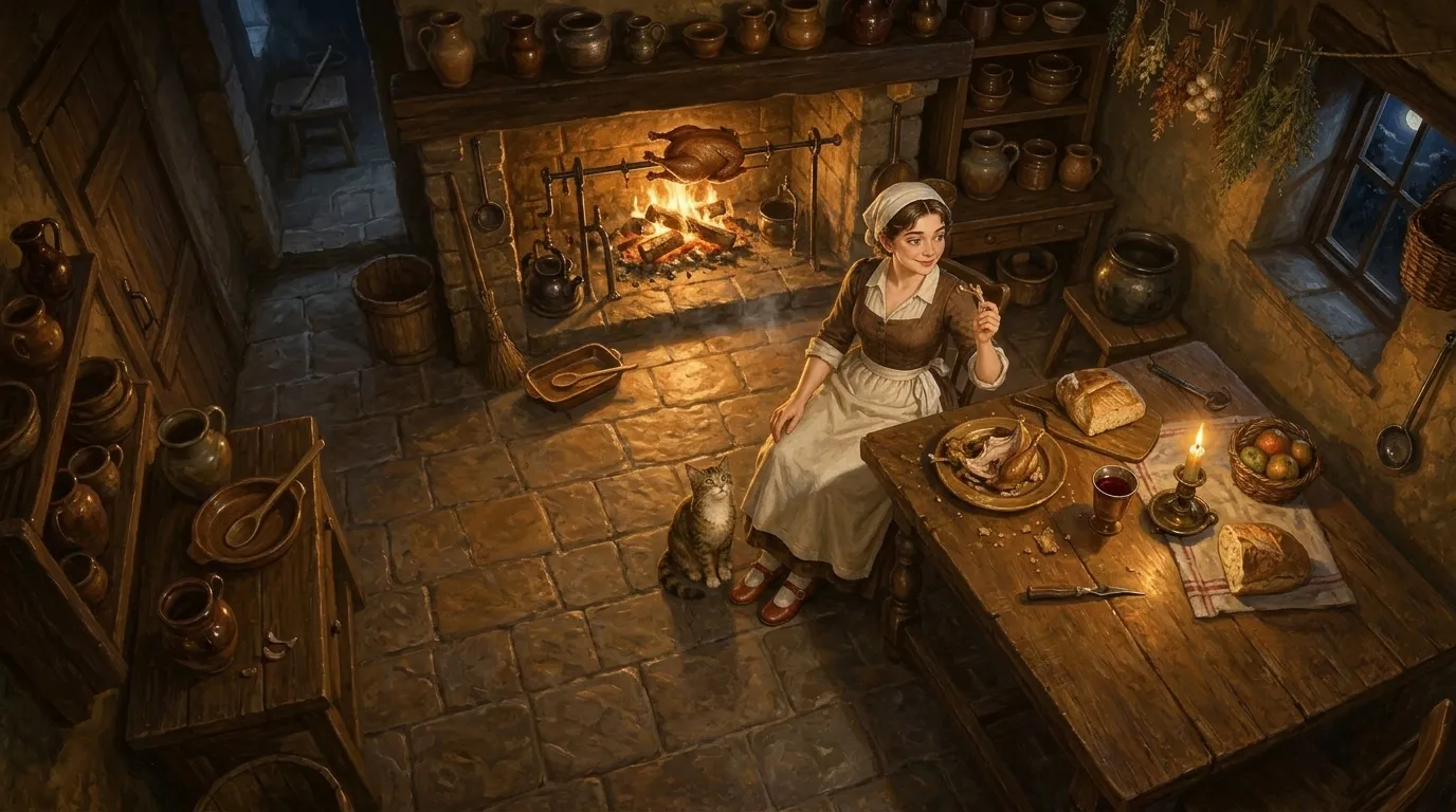 Back in the kitchen, Gretel took the spit off the fire to baste the fowls one more time, and the smell that rose up from them was so rich and so good that she… Back in the kitchen, Gretel took the spit off the fire to baste the fowls one more time, and the smell that rose up from them was so rich and so good that she…