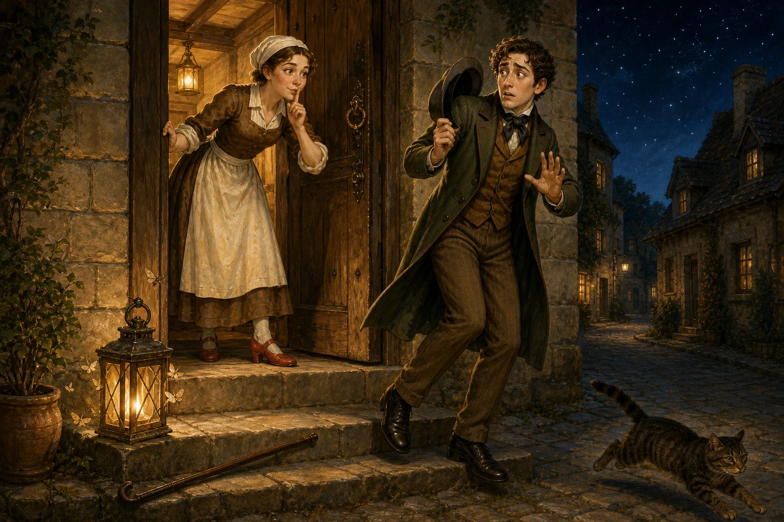 Clever Gretel — page 8 illustration — Wonder Tales Clever Gretel — page 8 illustration — Wonder Tales