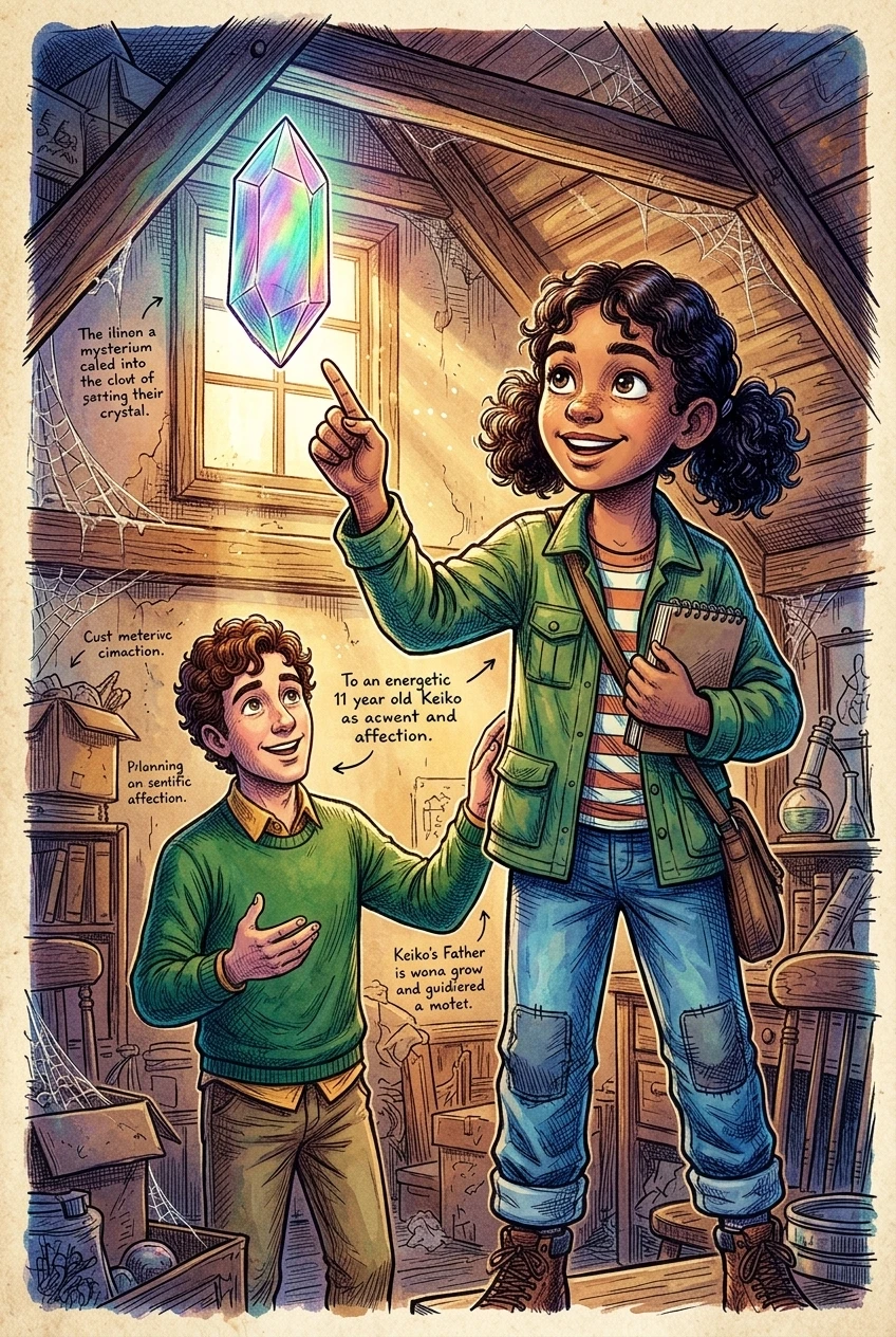 Crystal's Song in the Dusty Attic — 图书封面 — Wonder Science