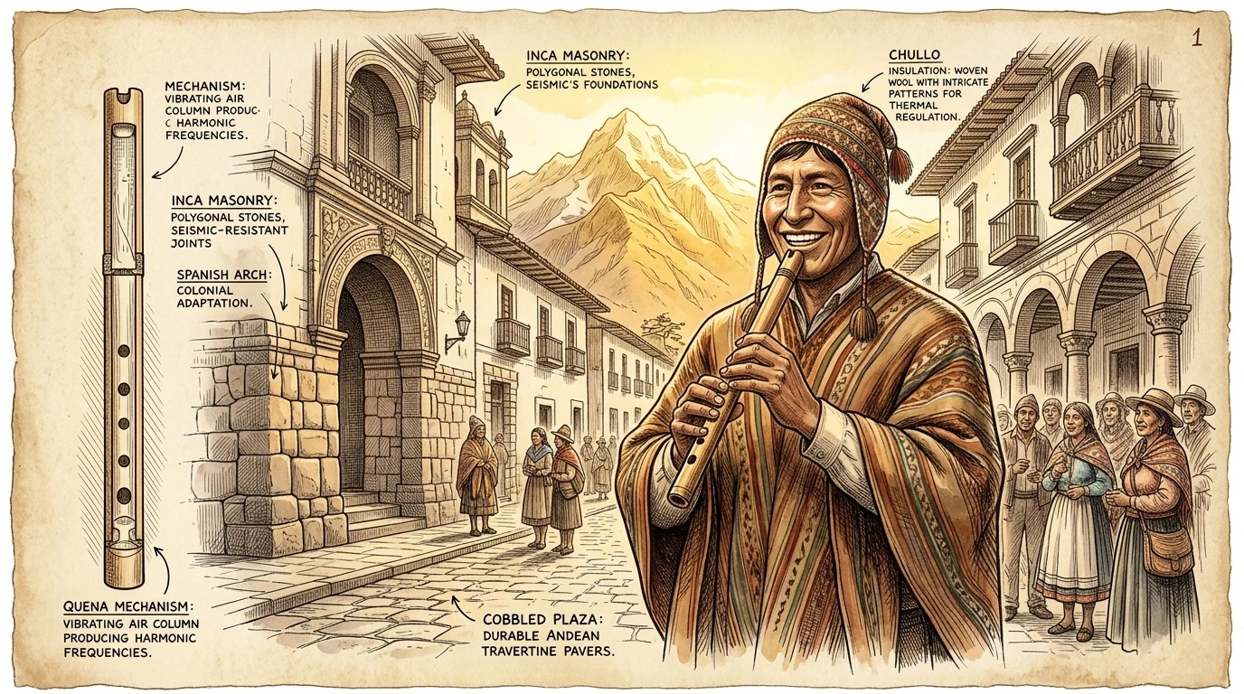 秘鲁的库斯科坐落在安第斯山脉中，曾是印加帝国的中心，拥有可追溯至十五世纪的悠久历史。城市的中心广场——武器广场，展示了印加地基与西班牙殖民时期建筑的…