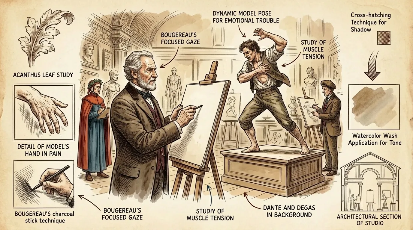 Bouguereau experiments with different techniques, striving for a level of realism that surpasses anything he has achieved before.