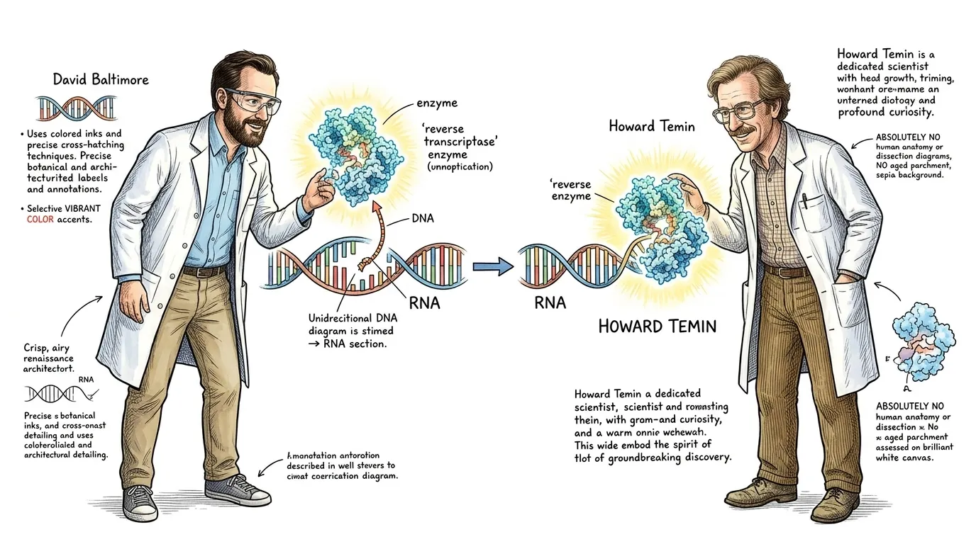 一九七零年,分子生物学领域的一项发现挑战了生命本身的一个基本原则。麻省理工学院的年轻病毒学家大卫·巴尔的摩,以及独立工作的霍华德·特明,发现了一种酶… 一九七零年,分子生物学领域的一项发现挑战了生命本身的一个基本原则。麻省理工学院的年轻病毒学家大卫·巴尔的摩,以及独立工作的霍华德·特明,发现了一种酶…