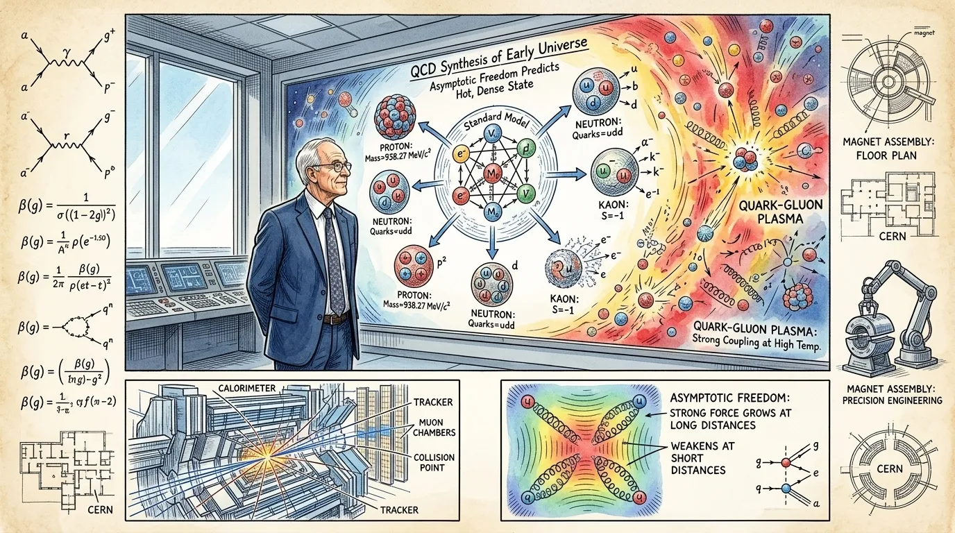 大卫·格罗斯的发现从根本上塑造了我们对宇宙中最强大作用力的理解。量子色动力学不仅为夸克和胶子如何相互作用提供了一致的描述,而且还完善了标准模型,使其… 大卫·格罗斯的发现从根本上塑造了我们对宇宙中最强大作用力的理解。量子色动力学不仅为夸克和胶子如何相互作用提供了一致的描述,而且还完善了标准模型,使其…