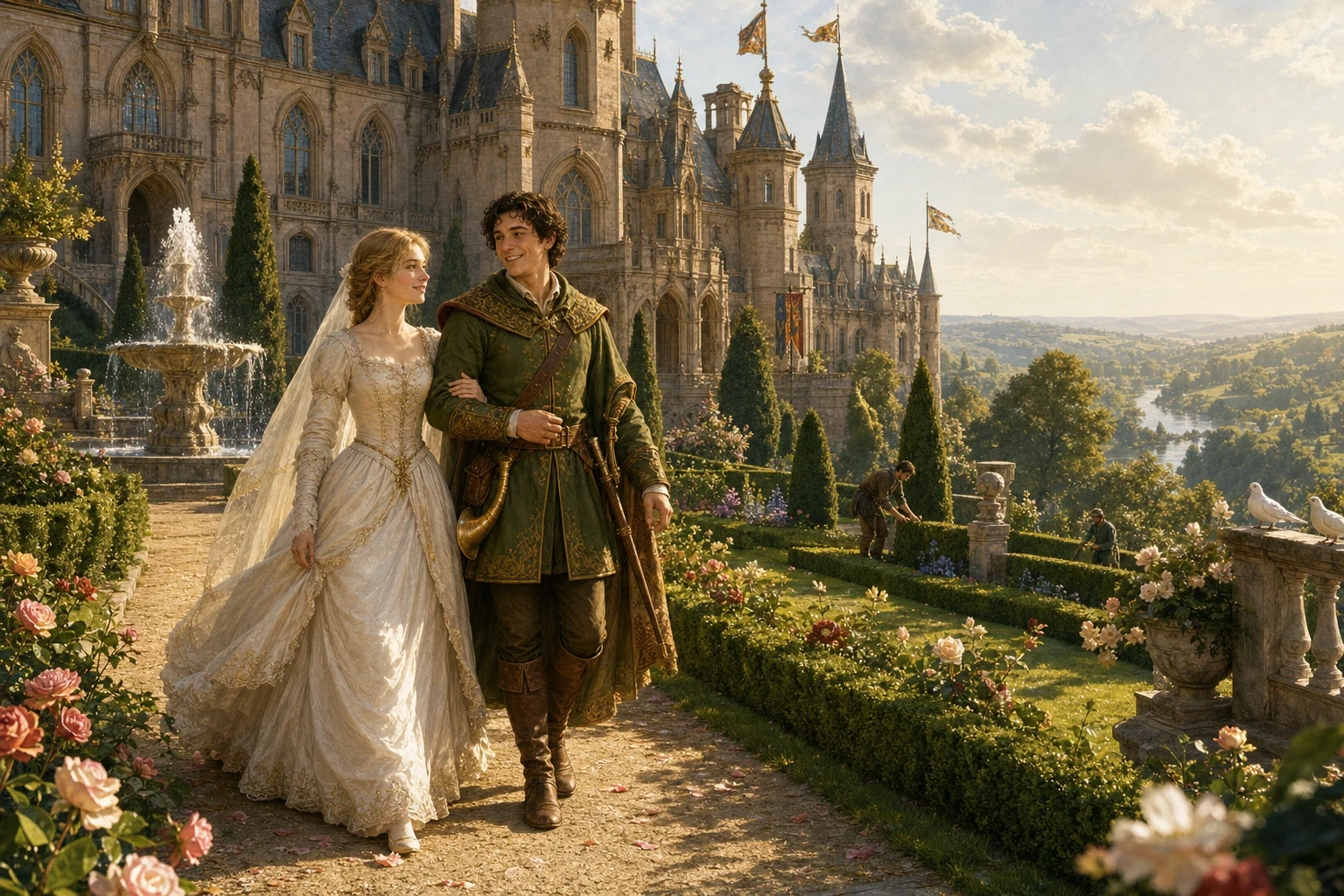 The prince brought the younger daughter home to the king his father, and told him all that had happened. The king was charmed by her gentle manner and amazed at… The prince brought the younger daughter home to the king his father, and told him all that had happened. The king was charmed by her gentle manner and amazed at…