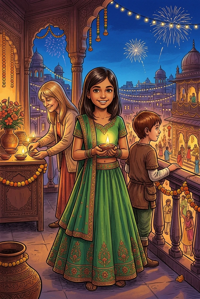 Diwali, India — 图书封面 — Wonder Travel