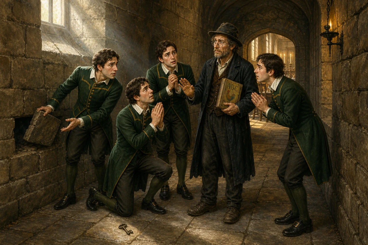 Before long, one of the servants slipped out and beckoned urgently for the doctor to step outside a moment. Crabb followed him into the corridor, where all four… Before long, one of the servants slipped out and beckoned urgently for the doctor to step outside a moment. Crabb followed him into the corridor, where all four…