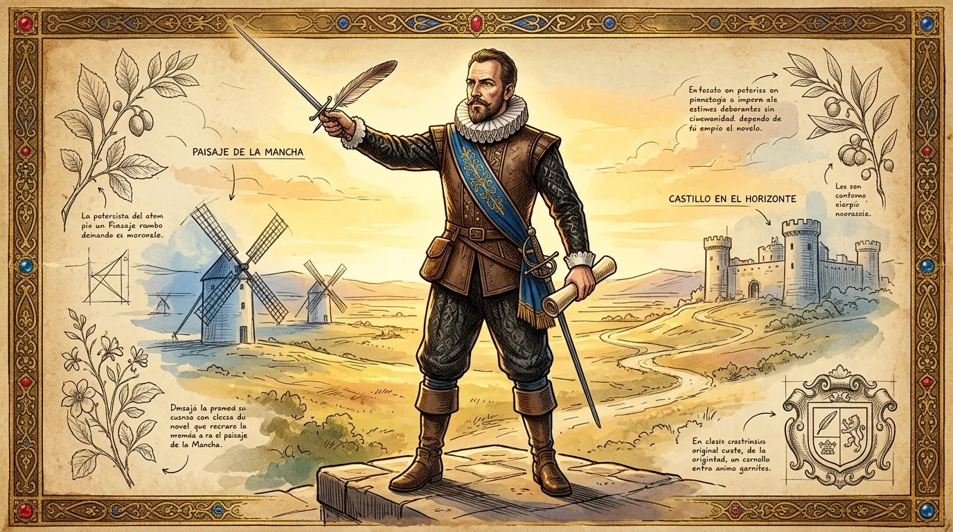 Don Quixote by Miguel de Cervantes (Madrid, Spain — 1605) — 图书封面 — Wonder Arts