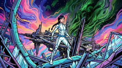 虚空使者撞向堡垒，释放出一股纯粹的熵能波。现实本身扭曲变形，空间站的整片区域都化为尘埃。希望似乎已然破灭。