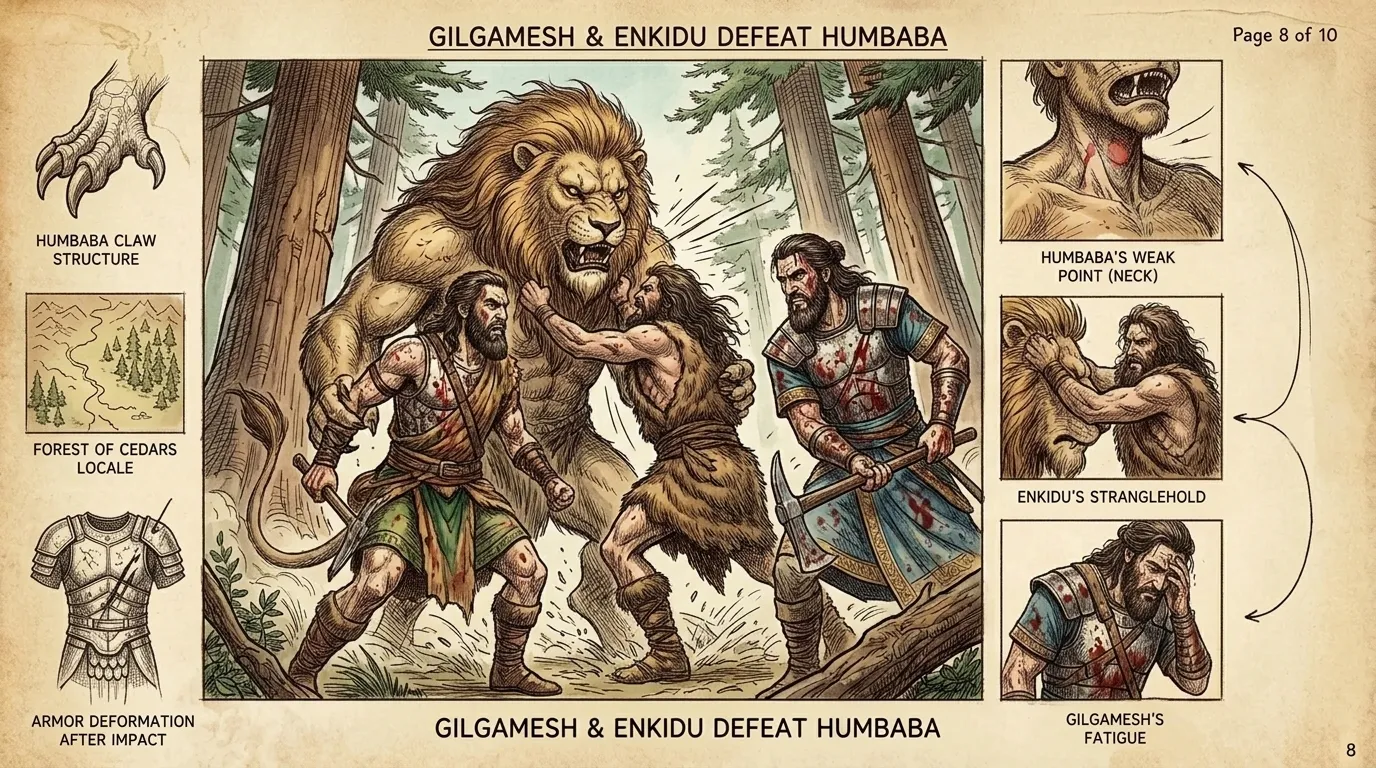 Epic of Gilgamesh by Sumerian authors (Mesopotamia — c. 2100 BC) — page 8 illustration — Wonder Arts Epic of Gilgamesh by Sumerian authors (Mesopotamia — c. 2100 BC) — page 8 illustration — Wonder Arts