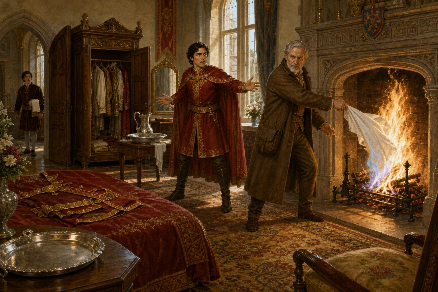 The day of the wedding came, and the castle was full of music and preparation. While the young king was dressing in his chamber, a servant brought in a wedding… The day of the wedding came, and the castle was full of music and preparation. While the young king was dressing in his chamber, a servant brought in a wedding…
